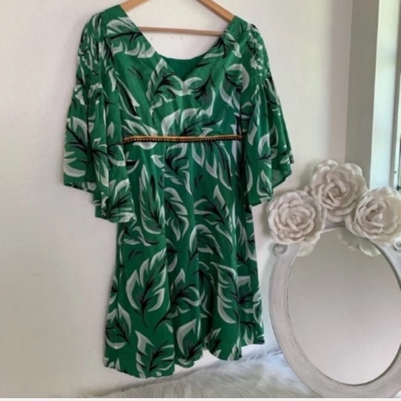 Anthro Vanessa Virginia Leaf Musa Dress Si… - Picture 5 of 9